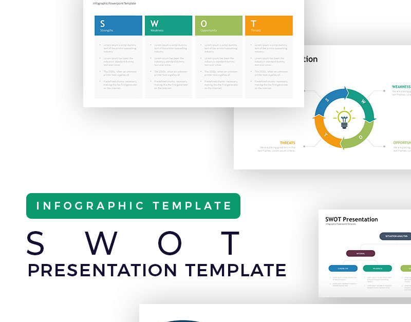 SWOT - Infographic PowerPoint template - TemplateMonster