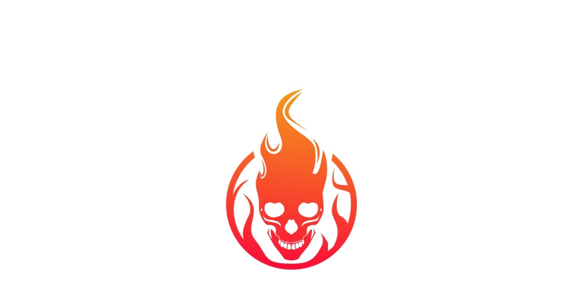 Skull Fire Logo Template #77658 - TemplateMonster