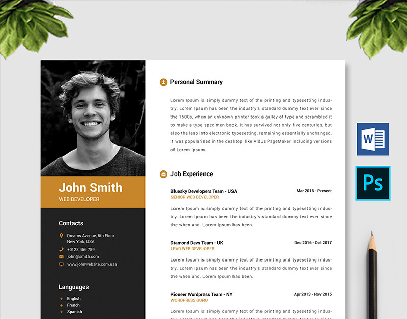 John Smith Resume Template #77957 - TemplateMonster