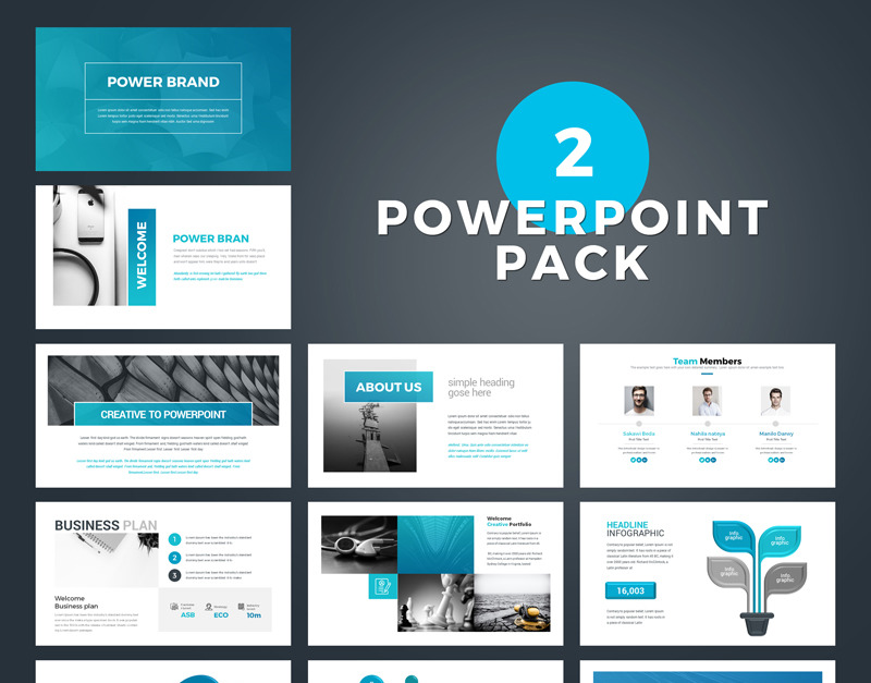 Power Bran PowerPoint template #78187 - TemplateMonster