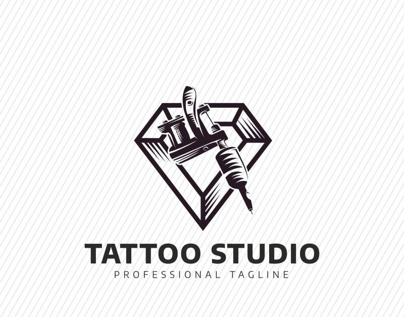 Tattoo studio logo template  Stock Illustration 42930859  PIXTA