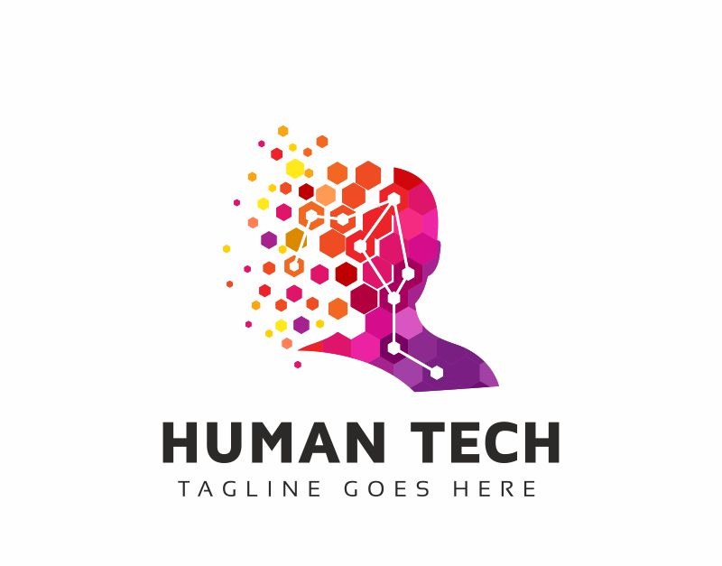 Human Tech Logo Template #78935 - TemplateMonster