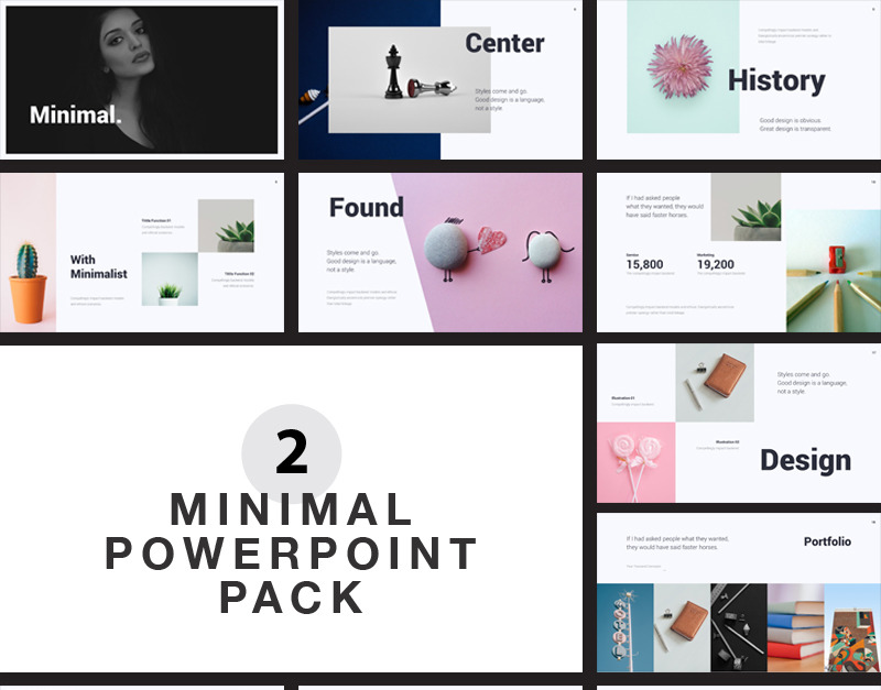 2 Minimal Pack PowerPoint template #78968 - TemplateMonster