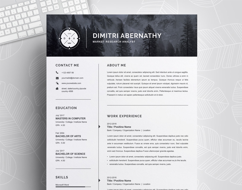 Abarnathy Resume Template #79138 - TemplateMonster