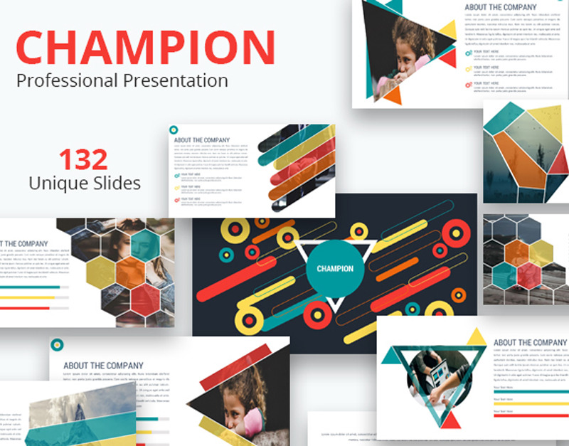 Champion PowerPoint template #81187 - TemplateMonster