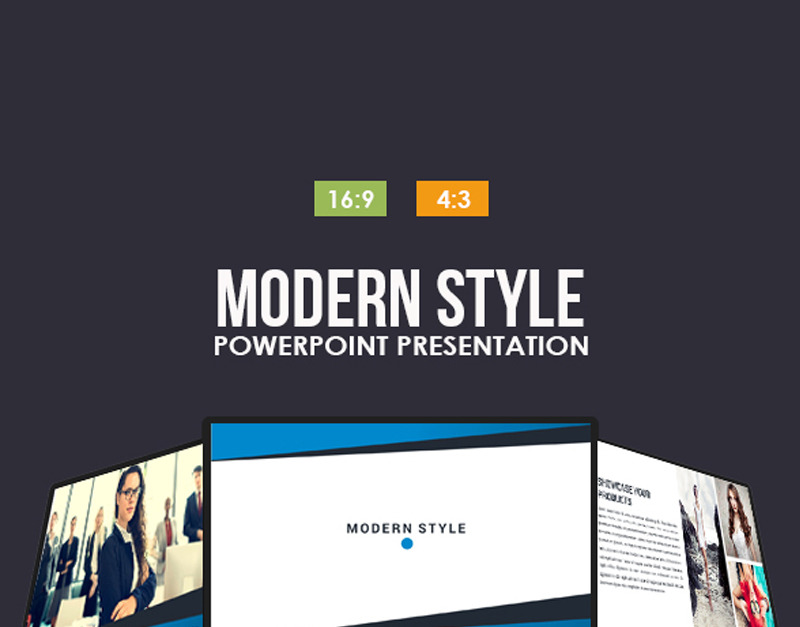 Modern Style PowerPoint template #81142 - TemplateMonster