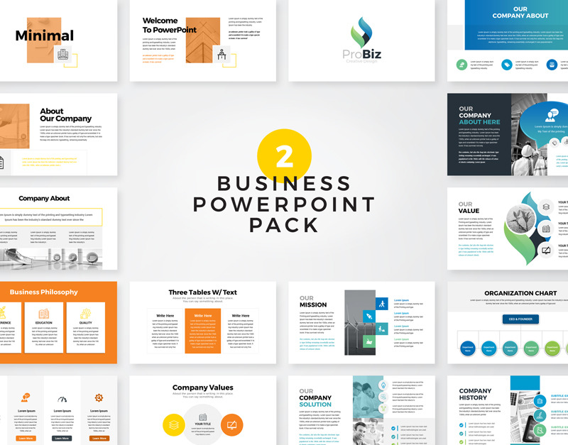 ProBiz - Minimal Business Pack PowerPoint template