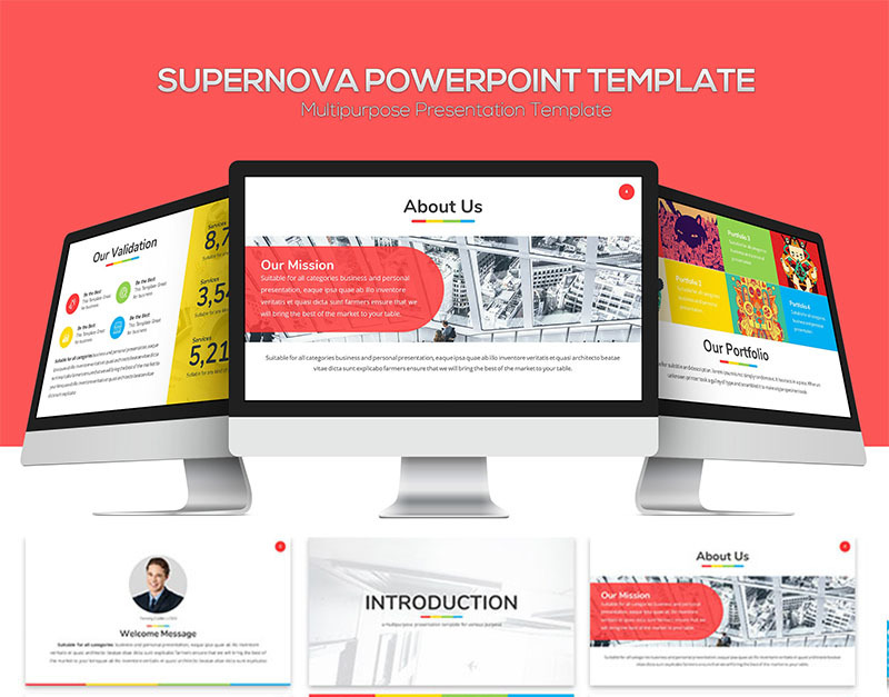 Supernova - Mehrzweck-PowerPoint-Vorlage - TemplateMonster