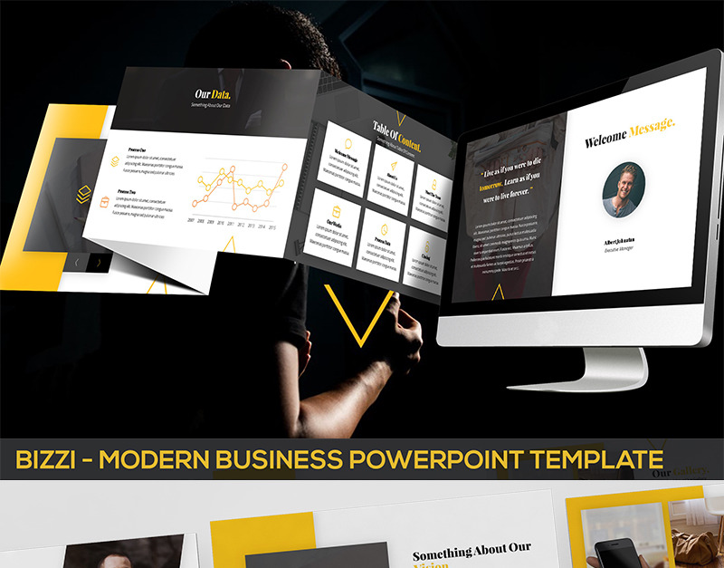 Bizzi - Modern Business PowerPoint template - TemplateMonster