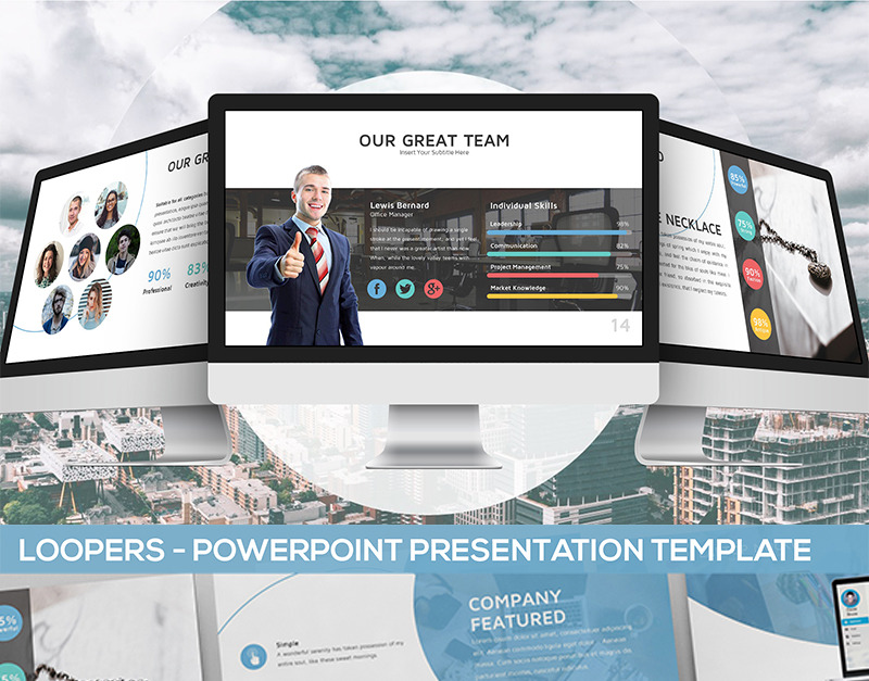 Loopers - Multipurpose PowerPoint template - TemplateMonster