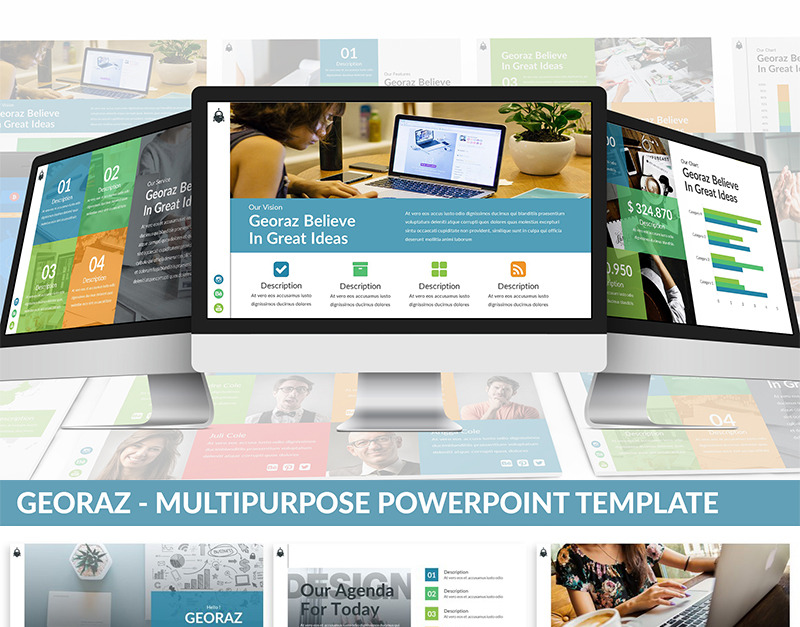 Georaz - Mehrzweck-PowerPoint-Vorlage - TemplateMonster
