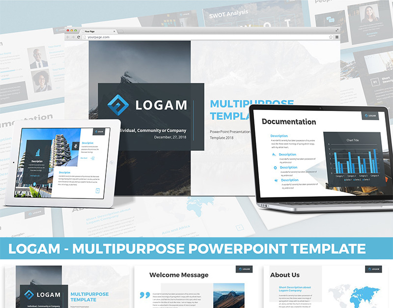 Logam - Mehrzweck-PowerPoint-Vorlage - TemplateMonster