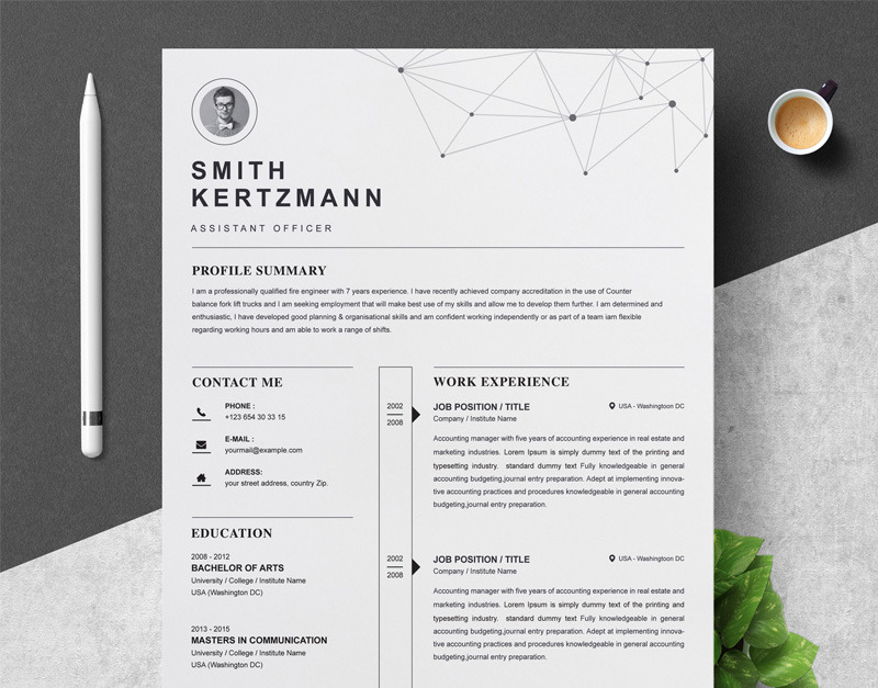 Smith Resume Template #82175 - TemplateMonster