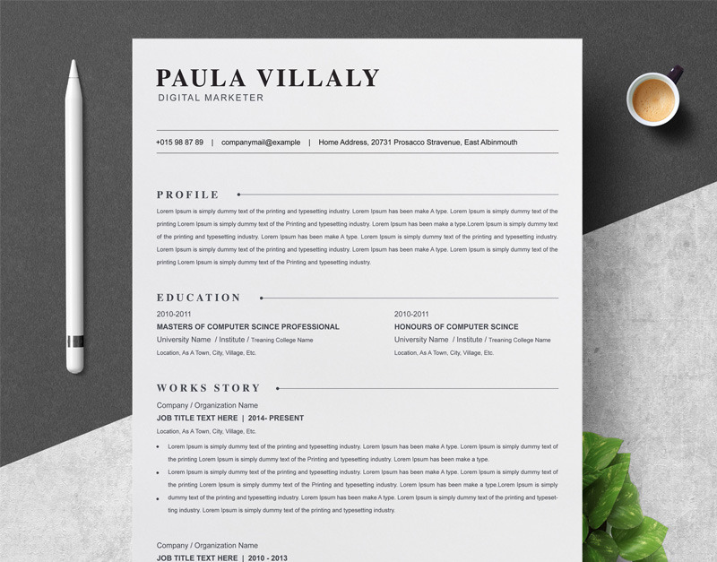 Paula Resume Template #82320 - TemplateMonster