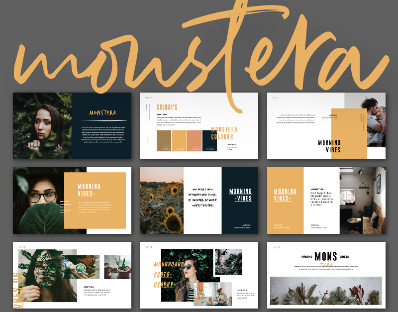 Powerpoint Monstera Plantilla de powerpoint - monstera #82498 - TemplateMonster
