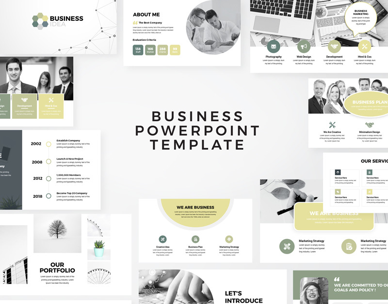 Business Idea PowerPoint template #83104 - TemplateMonster