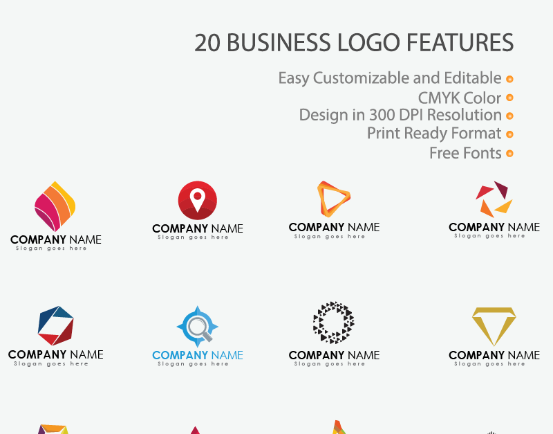 20 Business Logo Template #83302 - TemplateMonster