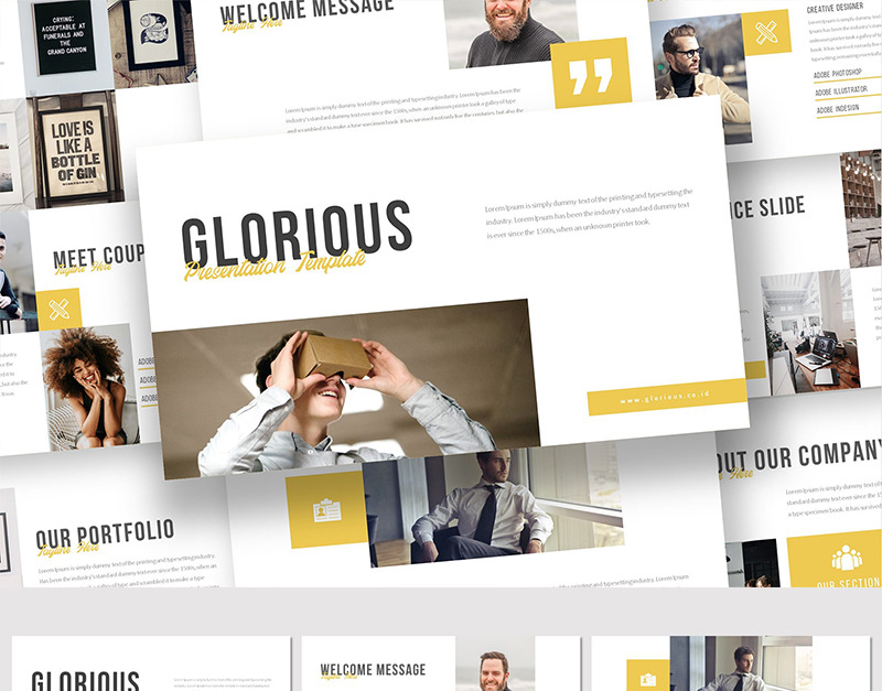 Glorious - PowerPoint template #83818 - TemplateMonster