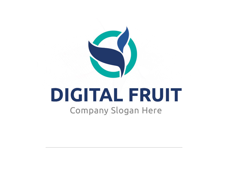 Digital Fruit Logo Template #85184 - TemplateMonster