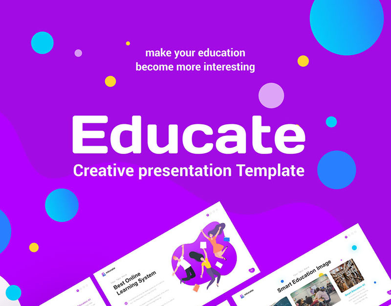 Educate Education PowerPoint template - TemplateMonster