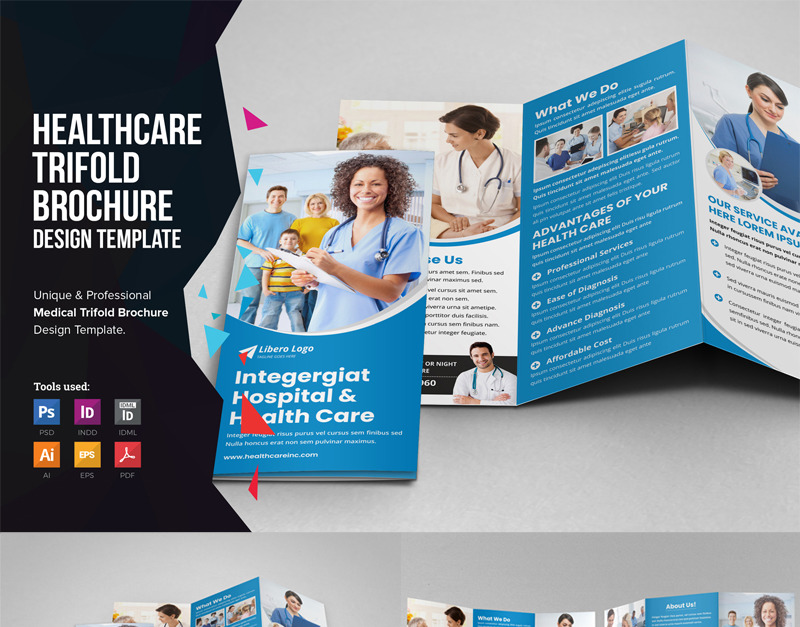 MediOne - Medical Healthcare Trifold Brochure - Corporate Identity Template