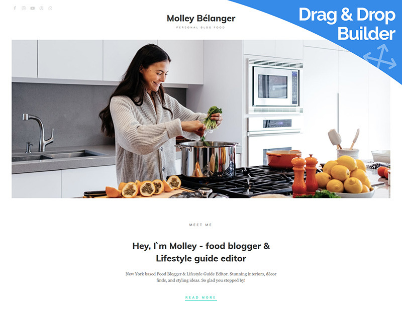 Molley Belanger - Food blog Moto CMS 3 Template
by MotoCMS