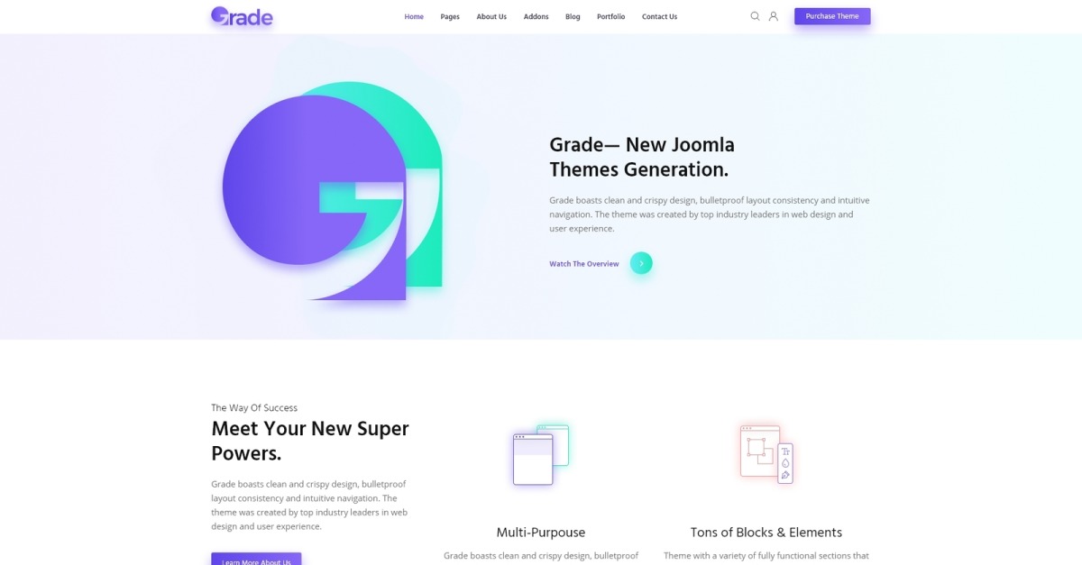 Grade - Multipurpose Modern Joomla Template
by RockThemes