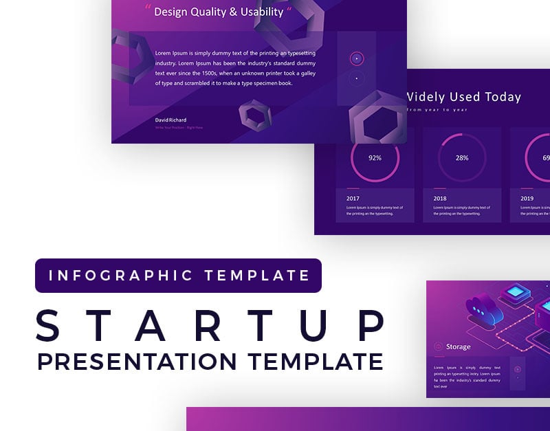 Startup Technology PowerPoint template - TemplateMonster