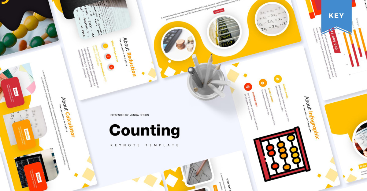 Counting - Keynote template #87057 - TemplateMonster