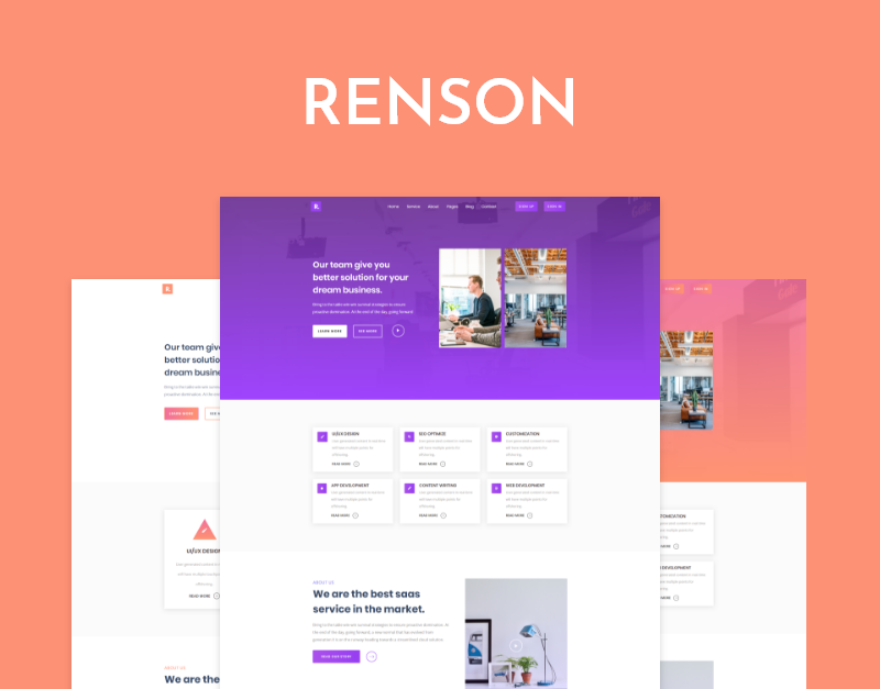 Renson - Responsive Landing Page Template
by husain100b