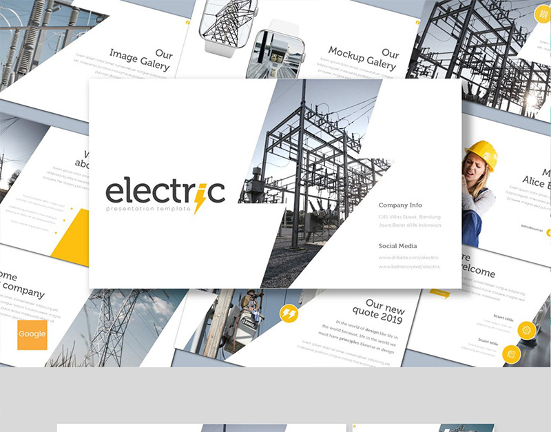 Electric Google Slides 88648 TemplateMonster
