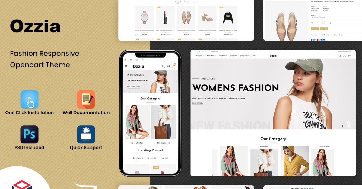 Ozzia - Multipurpose Fashion Store OpenCart Template