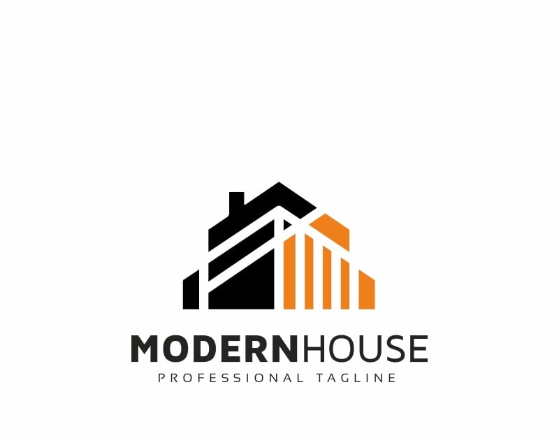 Modern House Logo Template #89039 - TemplateMonster