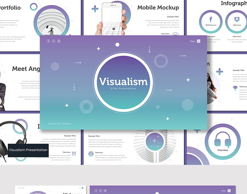 Visualism PowerPoint template #89602 - TemplateMonster