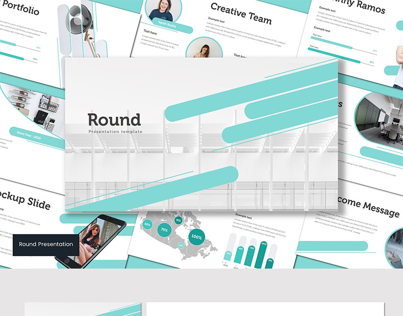 Round Google Slides 90002 TemplateMonster