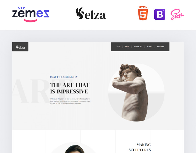 Elza - Sculptor Multipage Website Template
by RockThemes