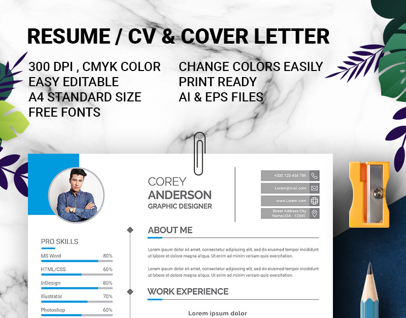 Anderson - Graphic Designer Resume Template - TemplateMonster