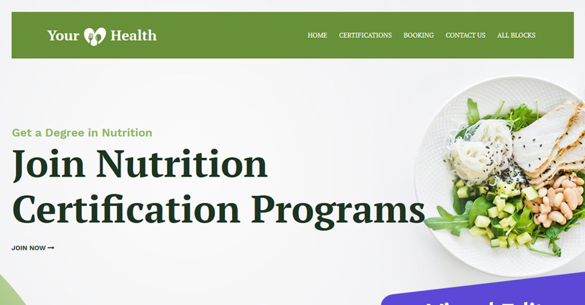 Your Health - Nutrition Landing Page Template
by MotoCMS