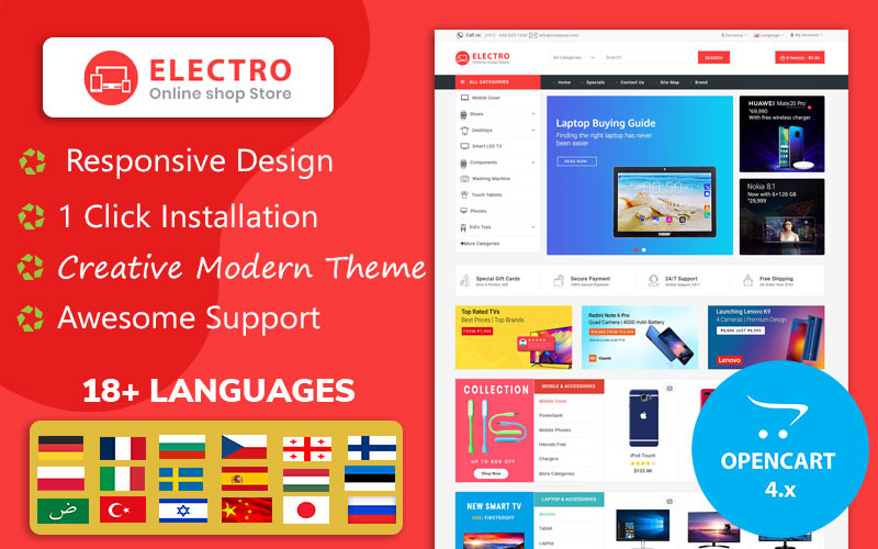 Electro The Best Electronics OpenCart Template
by JMBTemplates