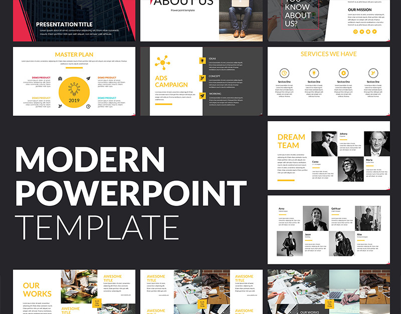 Modern PowerPoint template #91126 - TemplateMonster