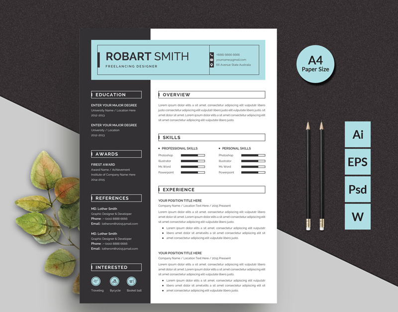 Robart Resume Template #93289 - TemplateMonster