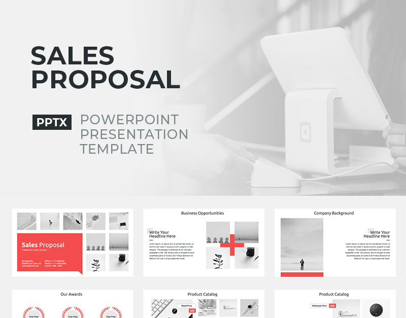 Proposta di vendita - Modello PowerPoint - TemplateMonster