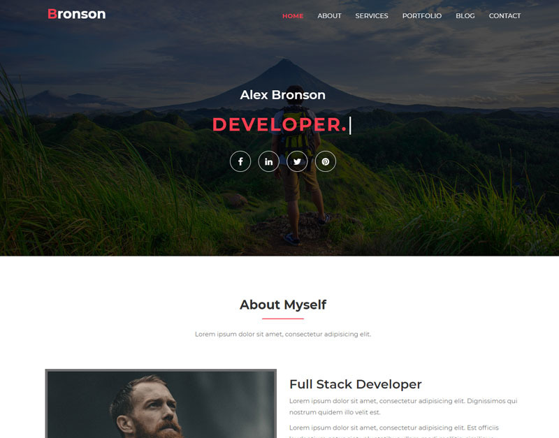 Bronson-Personal Portfolio Landing Page Template
by MouriThemes