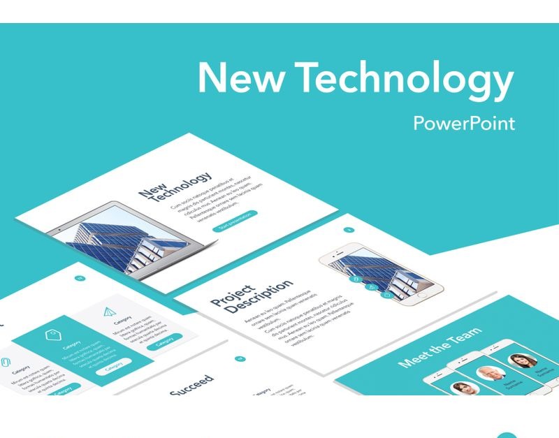 New Technology PowerPoint template #94252 - TemplateMonster