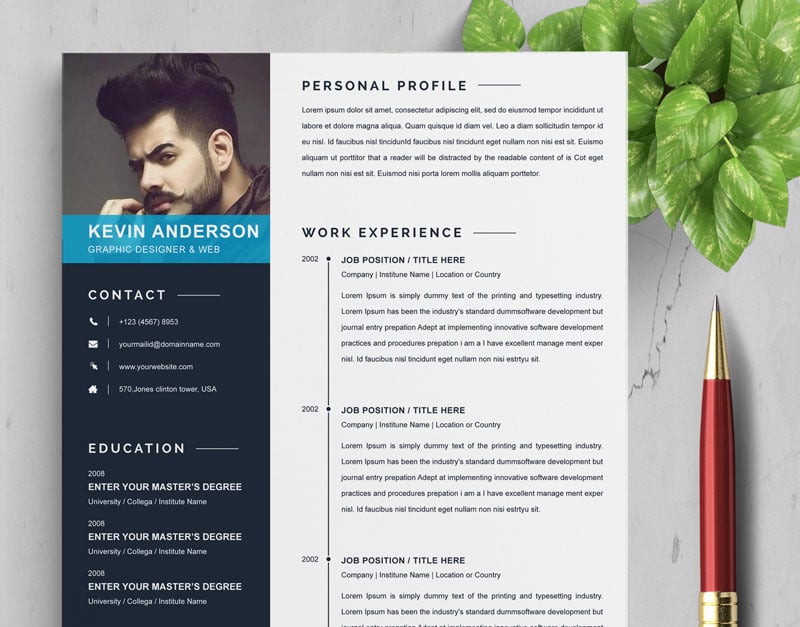 Kevin Resume Template #94546 - TemplateMonster