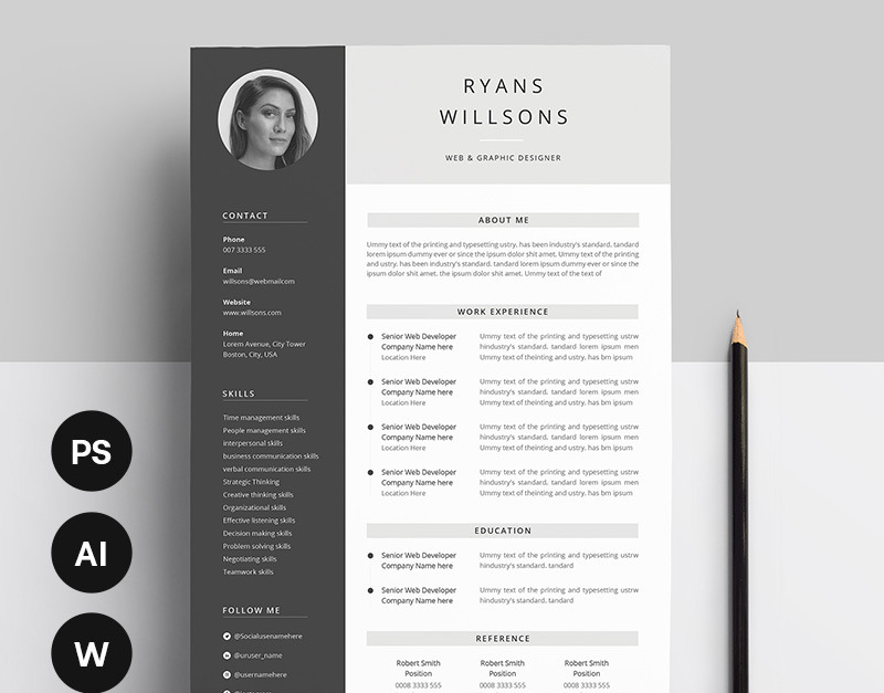 Ryans Willsons Resume Template #94758 - TemplateMonster