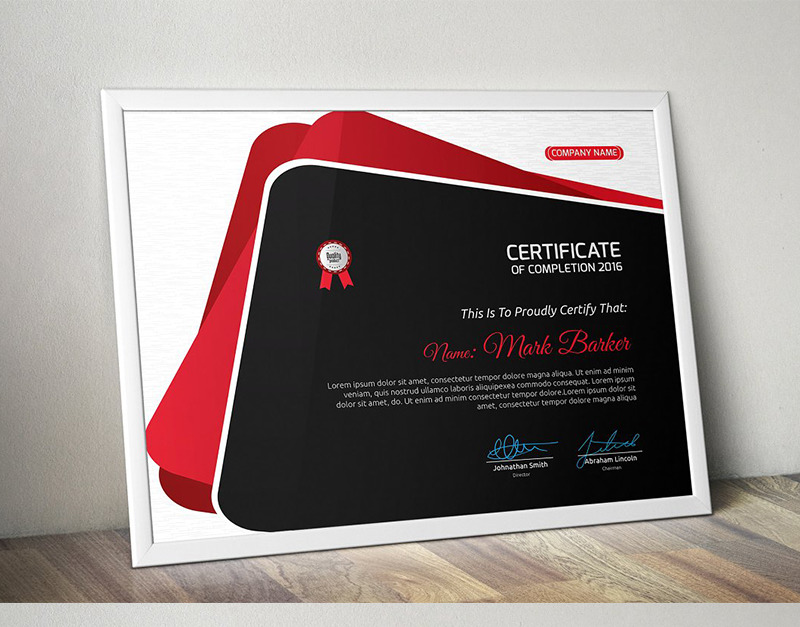 Dark Modern with Round Corners Certificate Template