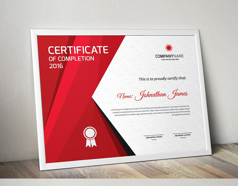 Geometric Certificate Template #95696 - TemplateMonster