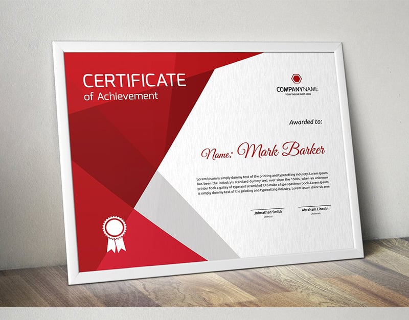 Geometric Modern Certificate Template - TemplateMonster