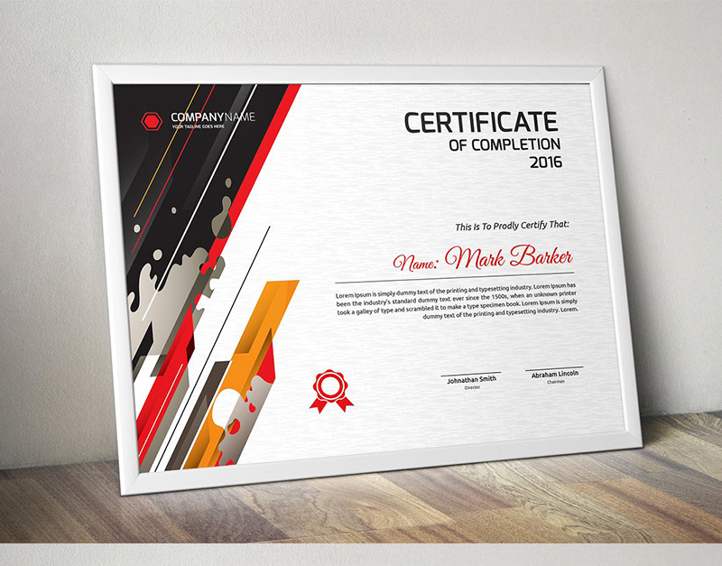 Abstract Certificate Template #96041 - Templatemonster